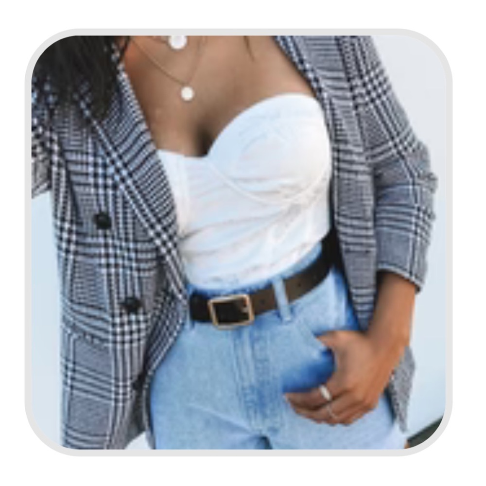 Princess Polly black and white blazer